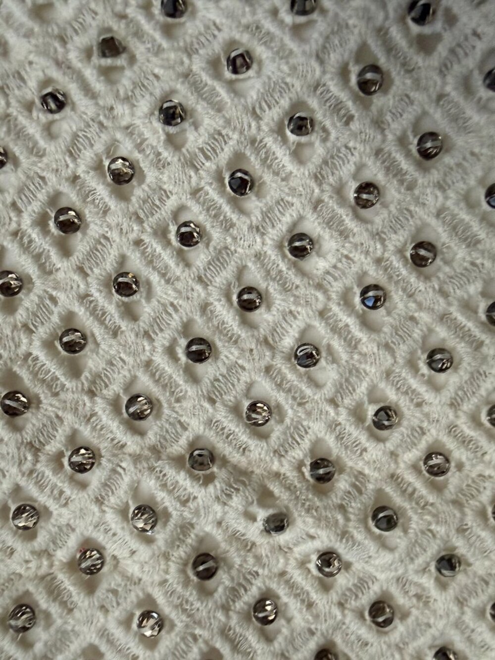 Zara White Embellished Crochet Mini Skirt - Size Small - Picture 6 of 9